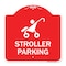 Signmission Reserved Stroller Parking W/ Graphic, Red & White Aluminum Sign, 18" x 18", RW-1818-22985 A-DES-RW-1818-22985 - alternate 1